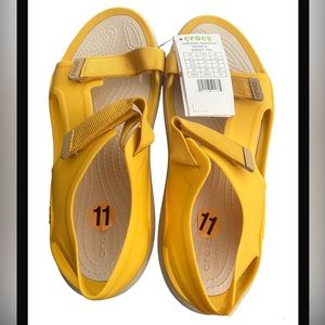 CROCS Women’s Swiftwater Expedition Sandal - Canary color, size 11